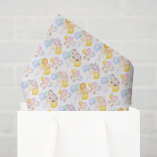 Papel de seda para baby shower de safari