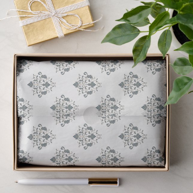 Papel de seda para boda elegante y ornamentado (Regalo )
