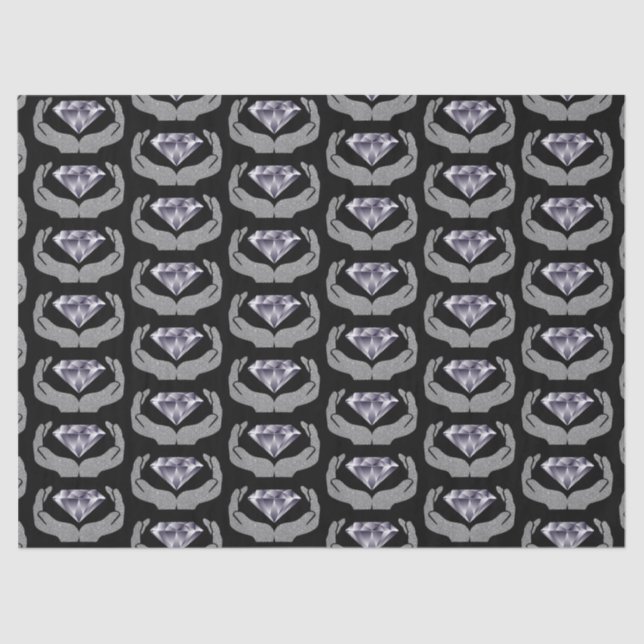 Papel de seda para bodas Diamantes (Anverso)