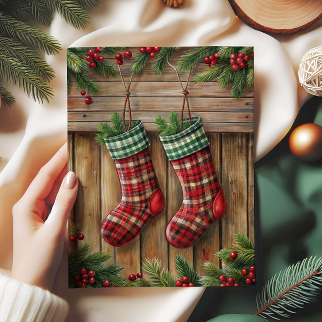 Papel de seda para calcetín de Navidad alegre coro (Joyful Christmas stocking tissue paper pine wreath)