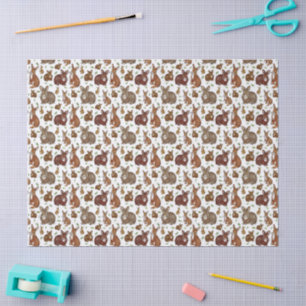 Papel de seda para conejos y conejitos para Pascua