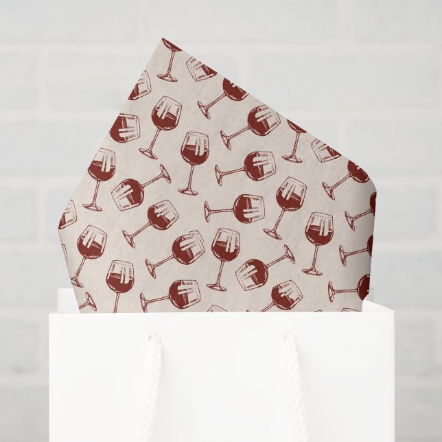 Papel de seda para copa de vino tinto, regalo de v (Bolsa de regalo)