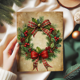 Papel de seda para corona de Navidad encantadora t