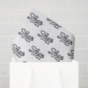 Papel de seda para decoupage de amor elegante