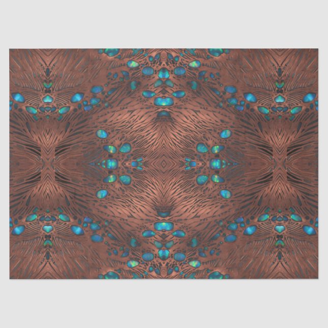 Papel de seda para decoupage de cobre y abulón Cra (Anverso)