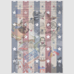Papel de seda para decoupage de collage americano