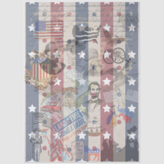 Papel de seda para decoupage de collage americano