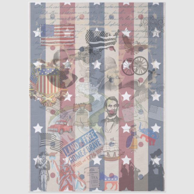 Papel de seda para decoupage de collage americano (Anverso)