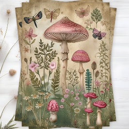 Papel de seda para decoupage de HONGOS DEL BOSQUE 