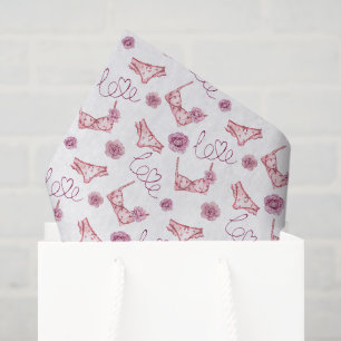 Papel de seda para decoupage de lencería, regalo d