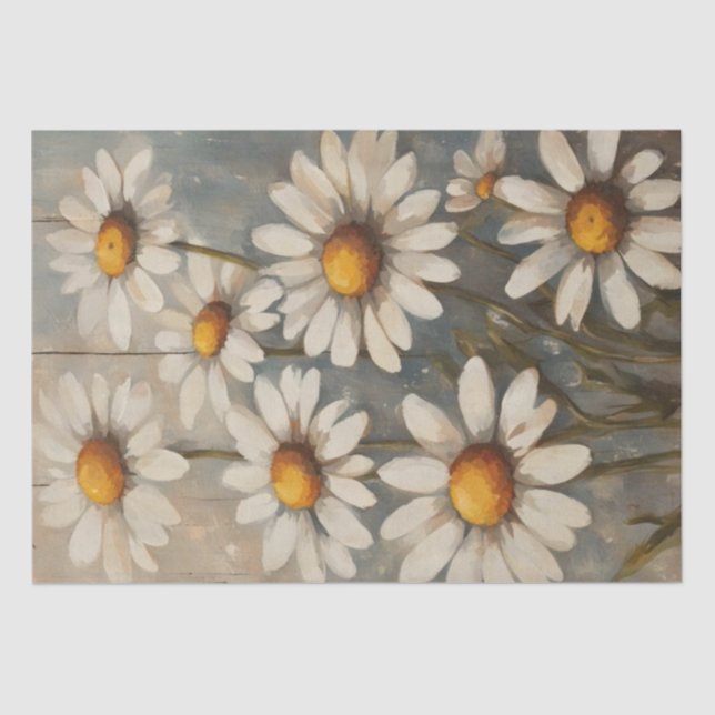 Papel de seda para decoupage de margarita rústica (Anverso)