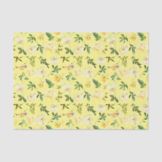Papel de seda para decoupage de rosas amarillas ac (Anverso)