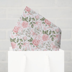 Papel de seda para decoupage de rosas, floral acua