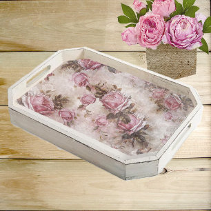 Papel de seda para decoupage de rosas rosadas