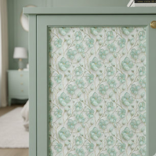 Papel de seda para decoupage floral verde