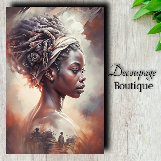 Papel de seda para decoupage Heritage Queen (Heritage Queen Decoupage Tissue Paper)