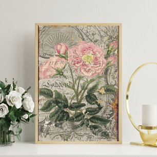 Papel de seda para decoupage rosa en polvo cremoso