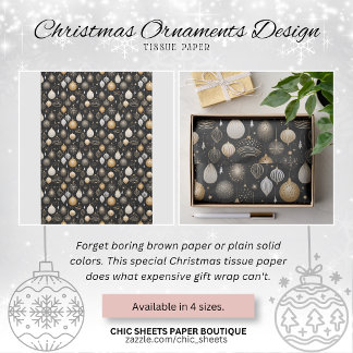 Papel de seda para diseño de adornos de Navidad