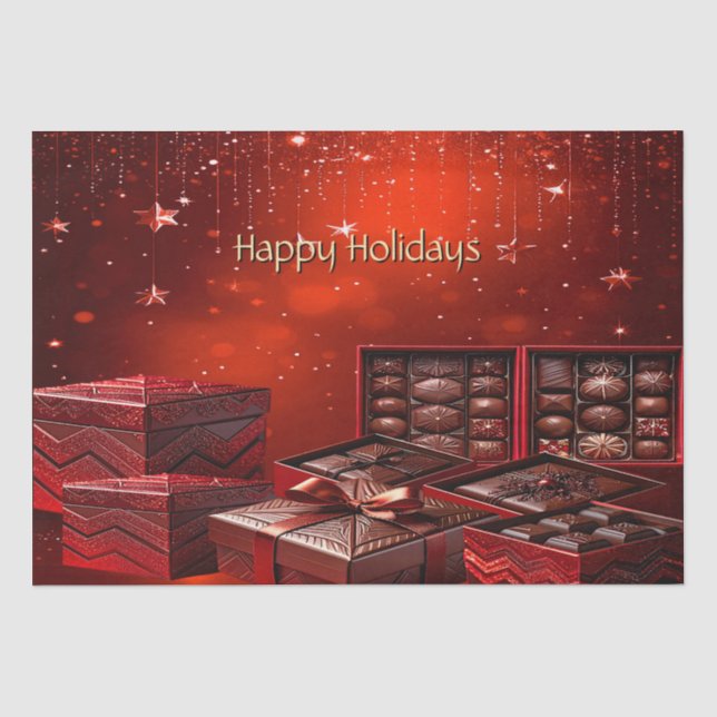 Papel de seda para dulces de chocolate para fiesta (Anverso)