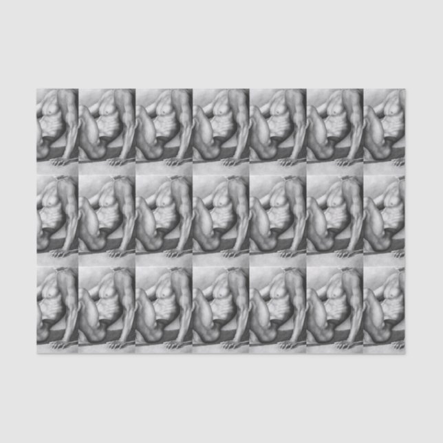 Papel De Seda Para Él Deporte De Constructor De Cuerpos Hombres  (Anverso)