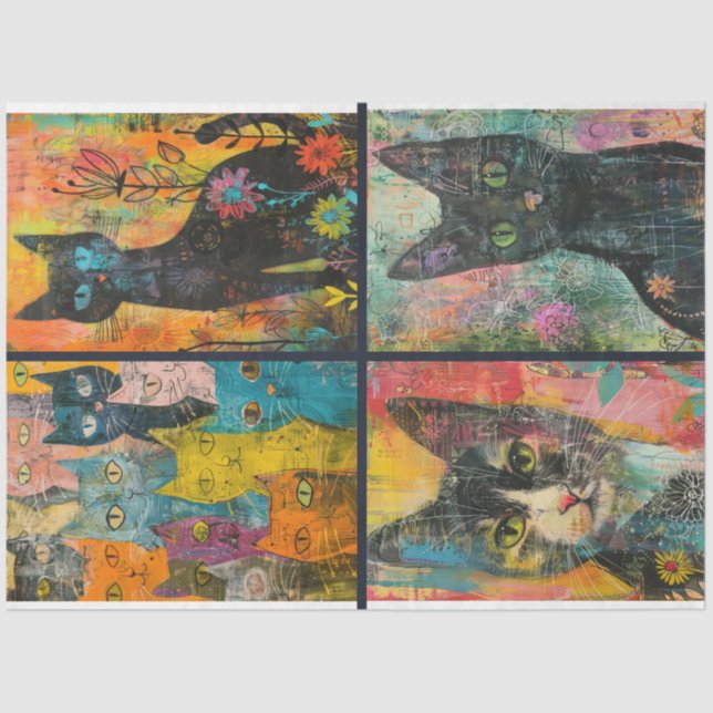 Papel De Seda Para el gato del artista Tema del diario basura Fo (Anverso)