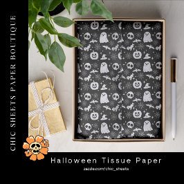 Papel de seda para envolver regalos de Halloween f