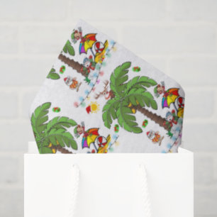 Papel de seda para fiesta de Navidad en la playa d