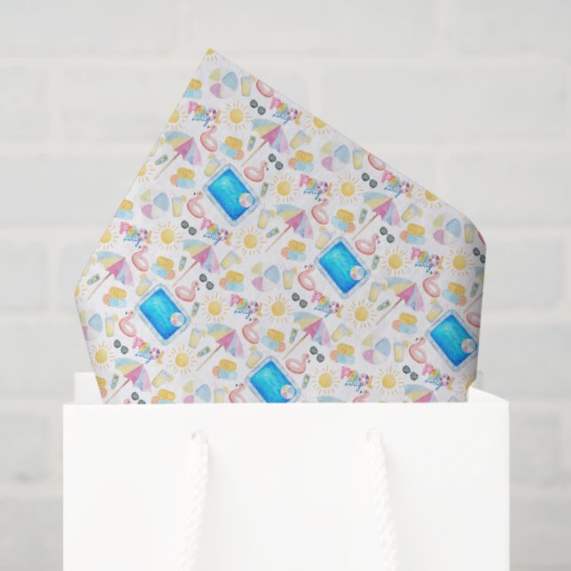 Papel de seda para fiesta en la piscina (Bolsa de regalo)