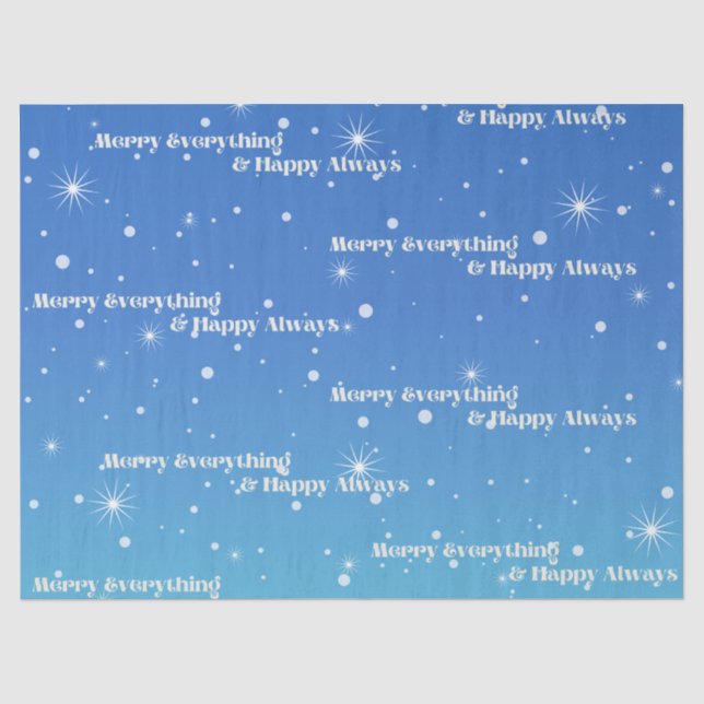 Papel de seda para fiestas con el mensaje 'Merry E (Anverso)