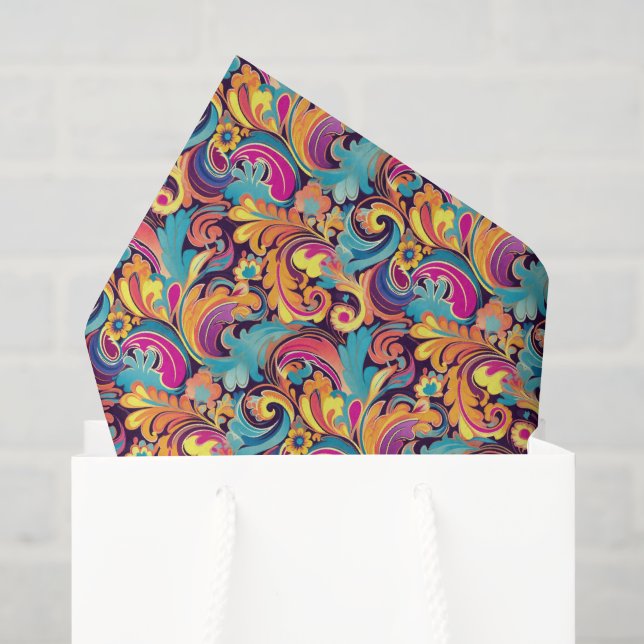 Papel de seda para fiestas con patrón de baldosas  (Bolsa de regalo)