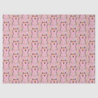 Papel de seda para gato garabato rosa
