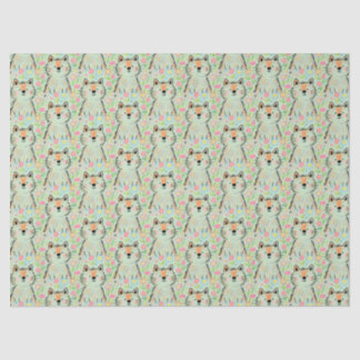 Papel de seda para gato garabato verde