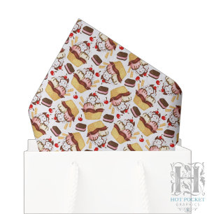 Papel de seda para helado sundae