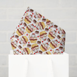 Papel de seda para helado sundae