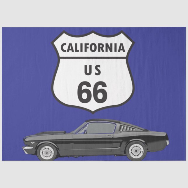 Papel de seda para manualidades de coche Mustang v (Anverso)