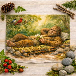 Papel de seda para observar aves Sasquatch de vera