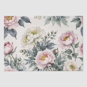 Papel de seda para pintura con tinta floral pastel