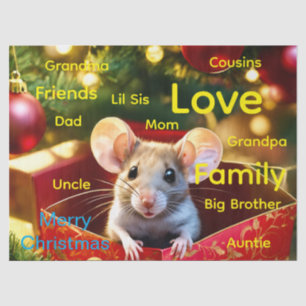 Papel de seda para ratón de Feliz Navidad