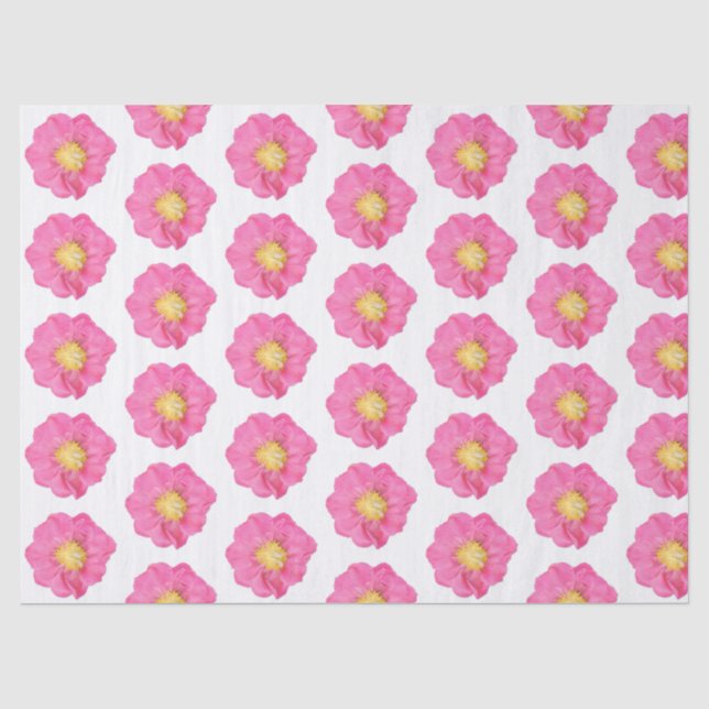 Papel de seda para regalo botánico Peonía Rosa (Anverso)