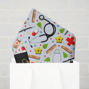 Papel de seda para regalo de graduación de médico