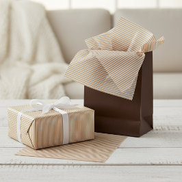 Papel de Seda para Regalo Kraft Marrón con Líneas 