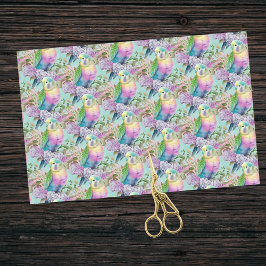 Papel De Seda Paracaídas rosa y azul Perky Pastel