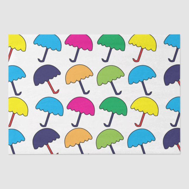 Papel De Seda Paraguas coloridos (Anverso)