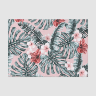Papel De Seda Paraíso rosa Isla tropical Floral Botánica