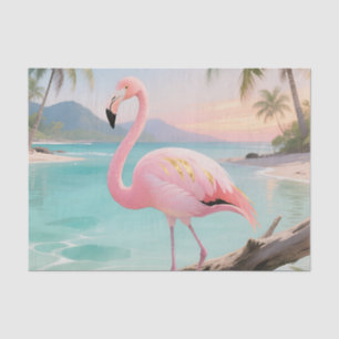 Papel De Seda Paraiso Tropical Flamenco Rosa
