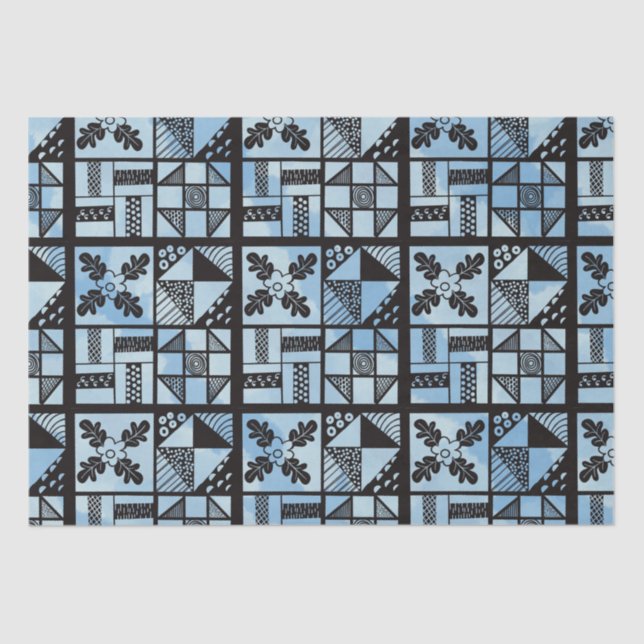 Papel De Seda Parche Blue Quilters (Anverso)