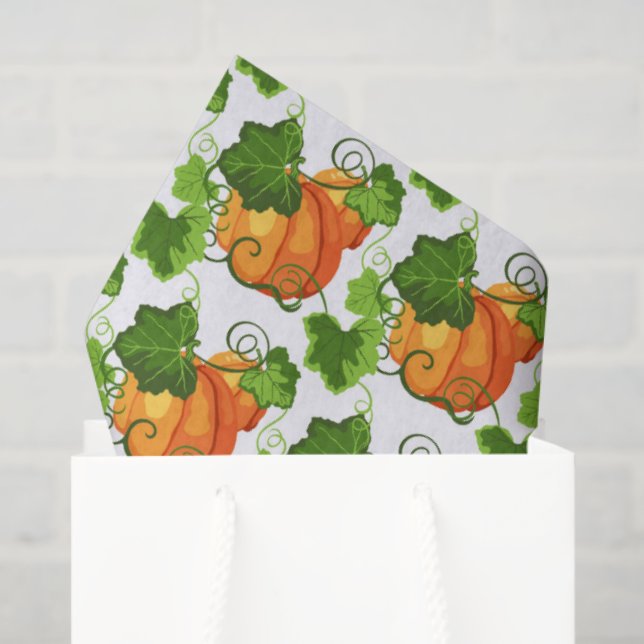 Papel De Seda Parche de calabaza de otoño (Bolsa de regalo)
