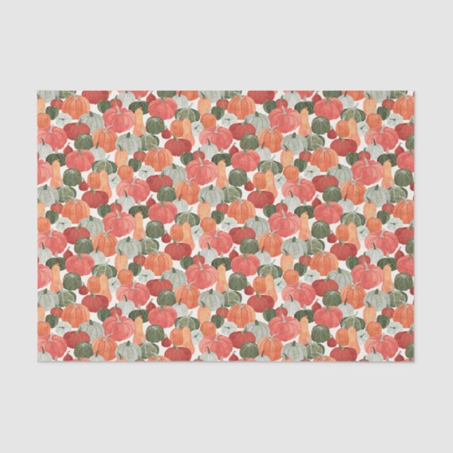 Papel De Seda Parche de calabaza ilustrado (Anverso)