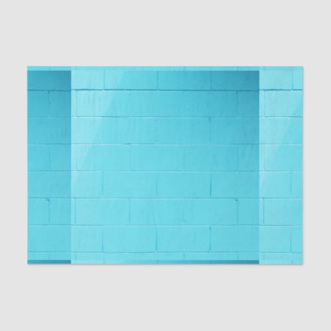 Papel De Seda Pared de ladrillo azul (Anverso)