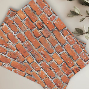 Papel De Seda Pared de Ladrillo Rojo Piedra Natural